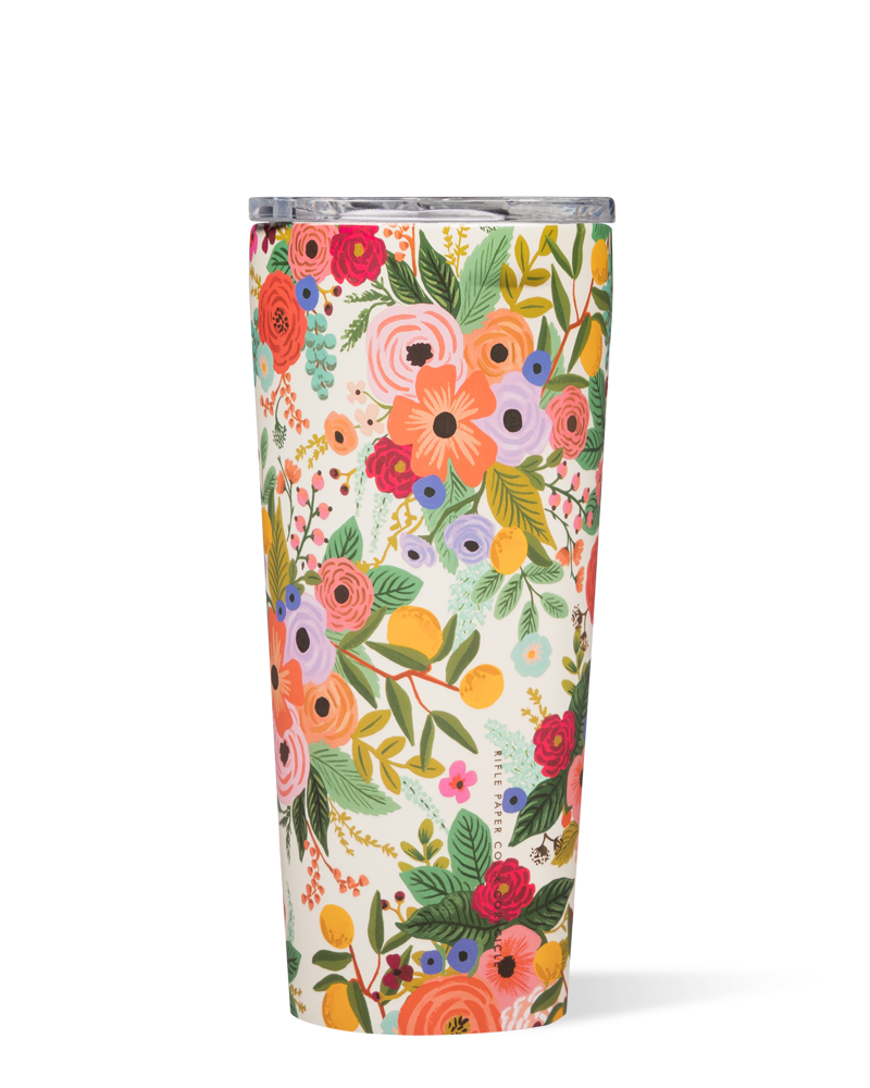 Garden Party Cream 24 oz Tumbler - Rifle Paper Co. x Corkcicle