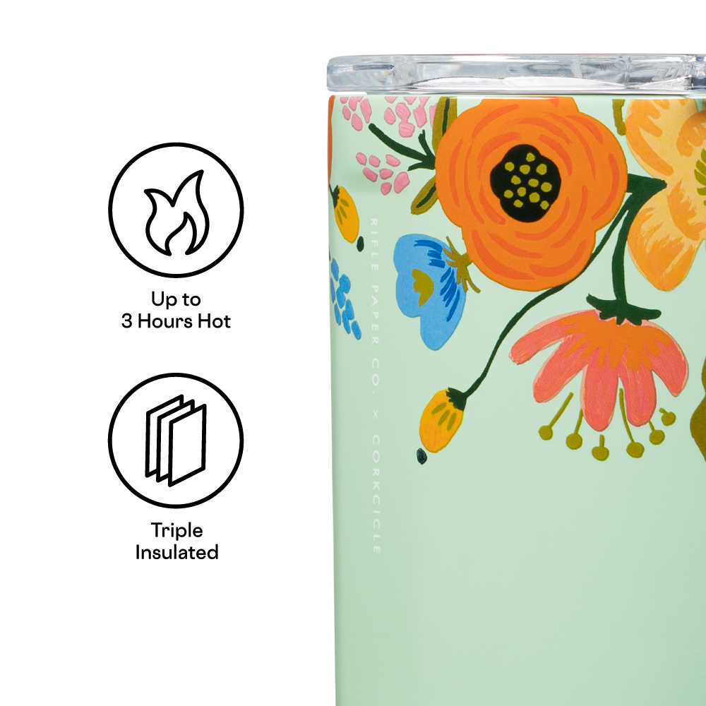 Gloss Mint Lively Floral 16oz Insulated Coffee Mug – Rifle Paper Co. x Corkcicle