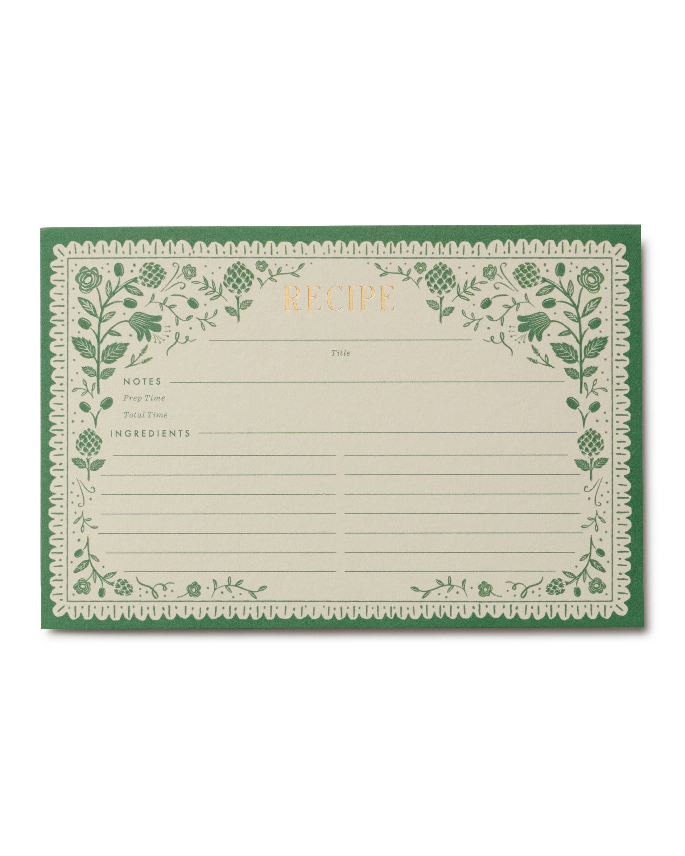 Pack of 12 Artichoke Recipe Cards