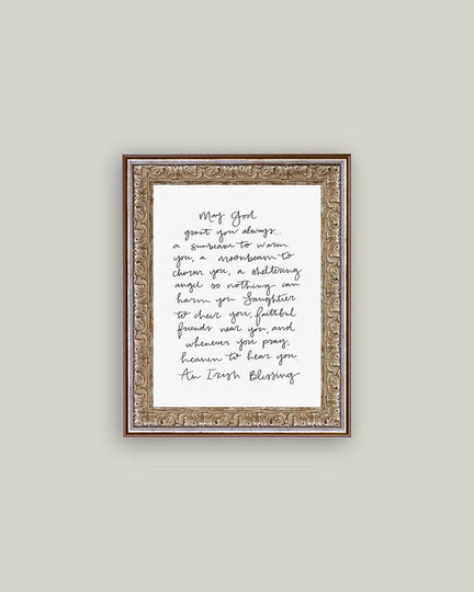 May God Grant You Framed Antique Print - 8x10