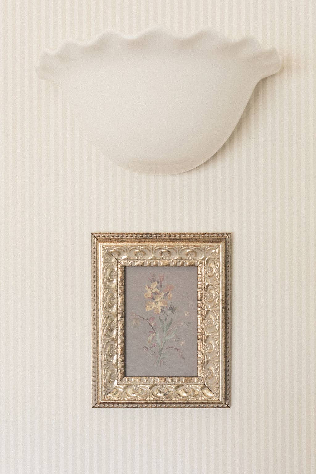 French Wildflowers Framed Antique Art - 5x7