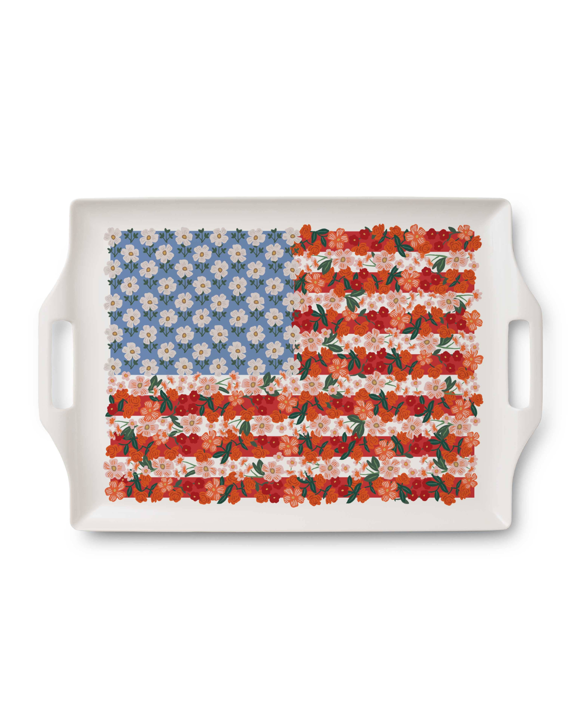 Americana Melamine Serving Platter with Handles