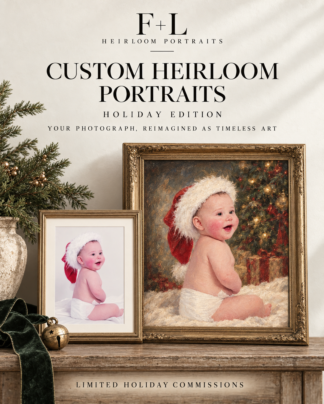 F+L Custom Heirloom Portrait - Holiday Edition