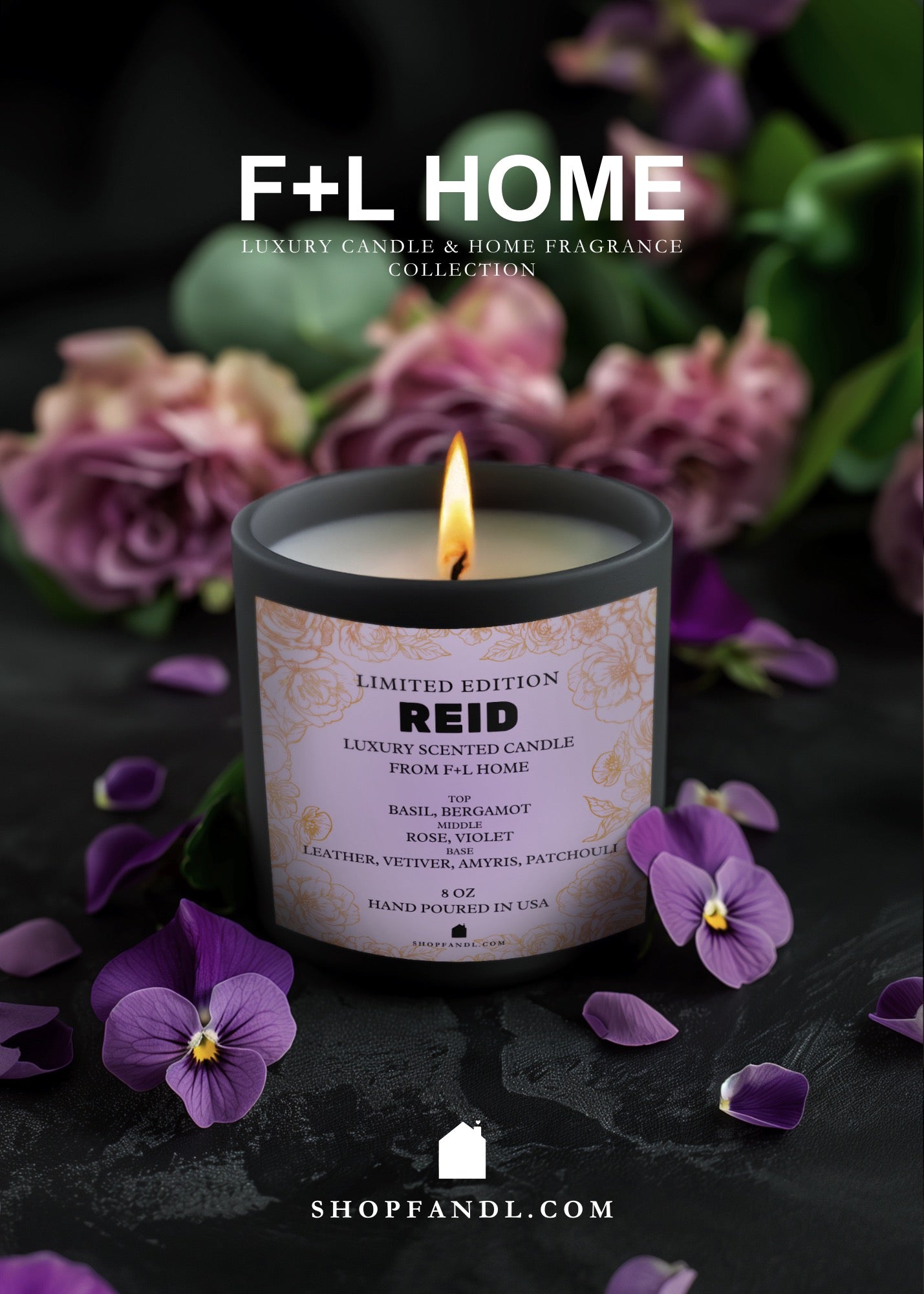 Preorder | Limited Edition Reid 8oz Soy Luxury Candle from F+L Home