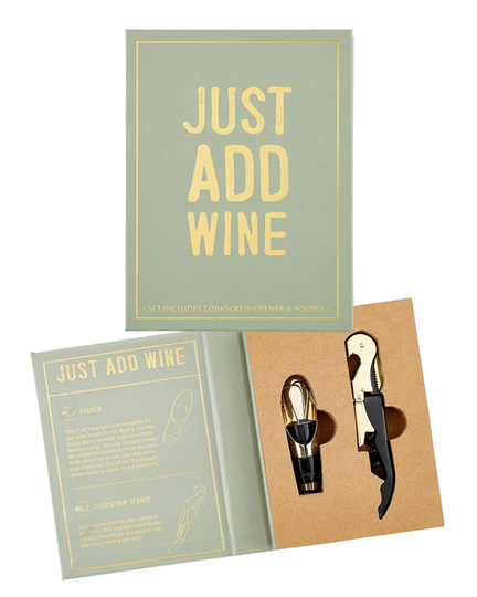 Wine Serving Set Book Box - Just Add Wine