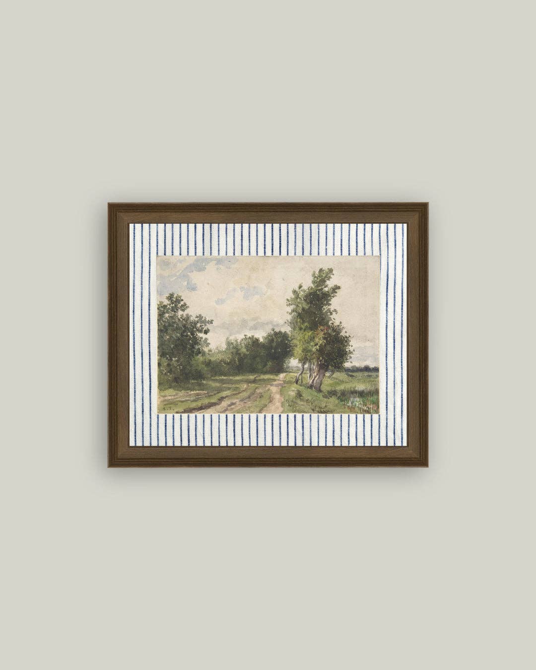 Provence Landscape Framed Antique Art - 10x8