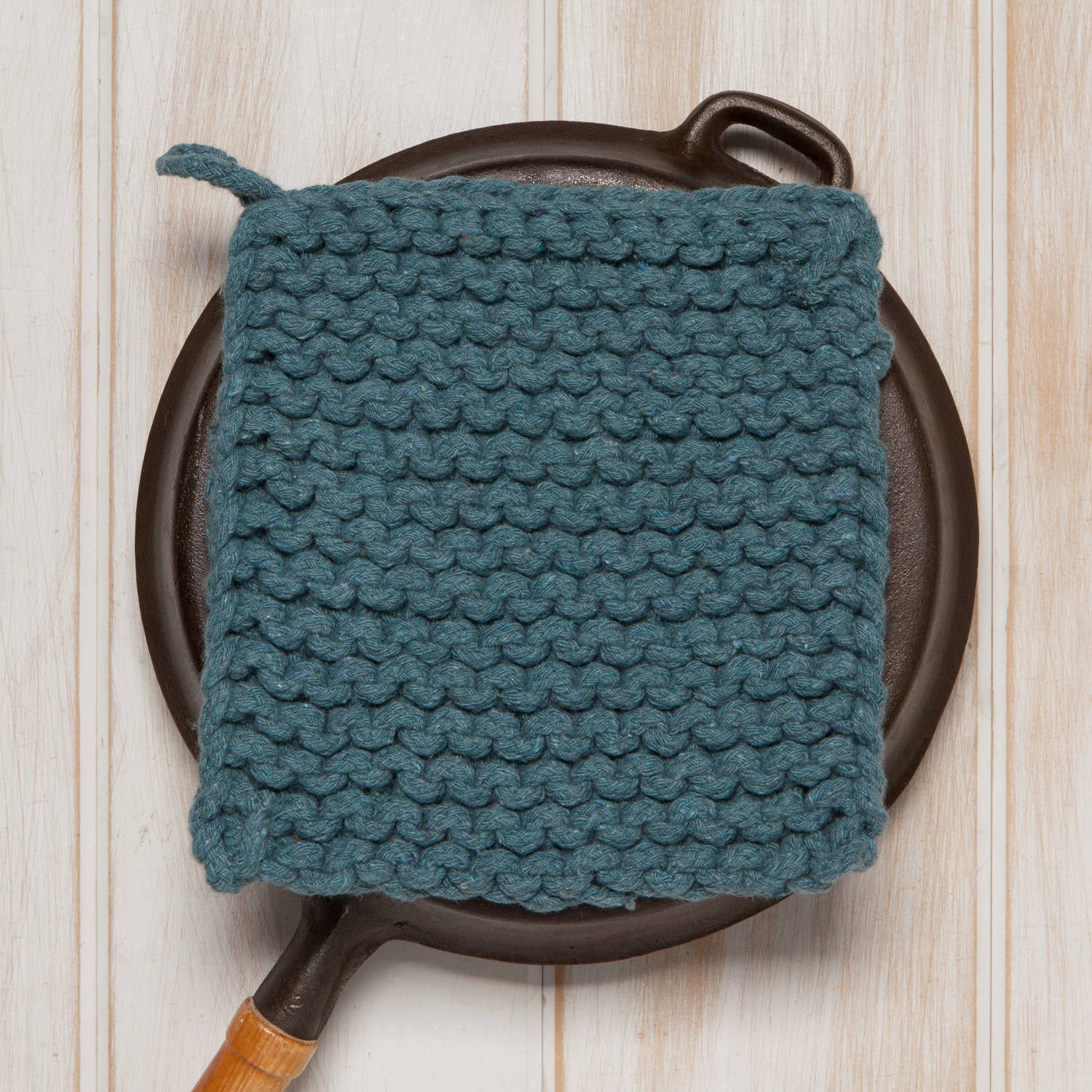 Knit Potholder - Lagoon