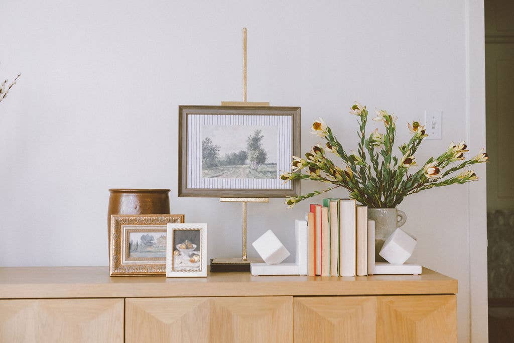 Provence Landscape Framed Antique Art - 10x8