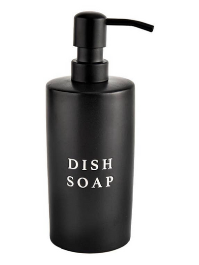 Stoneware Dish Soap Dispenser - Black