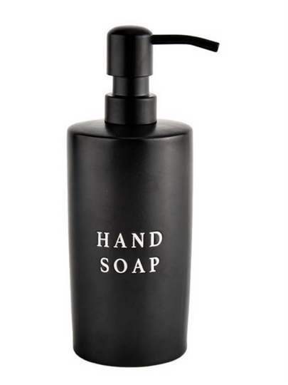 Stoneware Hand Soap Dispenser - Black